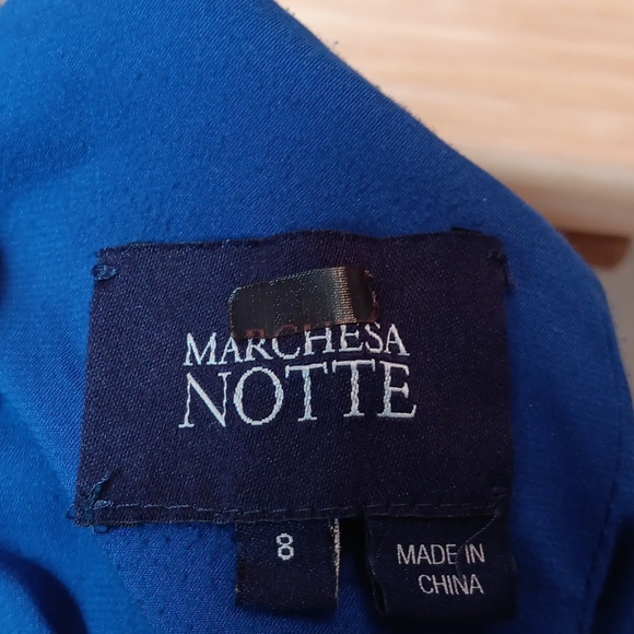 Marchesa Notte Beautiful Royal Blue High Low Gown RTR 8R - Picture 10 of 12